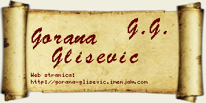 Gorana Glišević vizit kartica